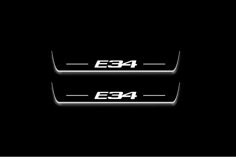 BMW 5 E34 1987-1996 LED Door Sills PRO With E34 Logo