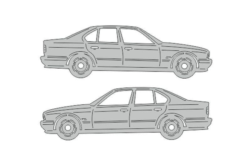 BMW 5 E34 (1987-1996) Floor Mat Emblem Set – Stainless Steel Badges Car Mats Badges Decoin