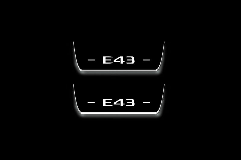 Mercedes E W213 2016-2023 Auto Door Sills With Logo AMG E43