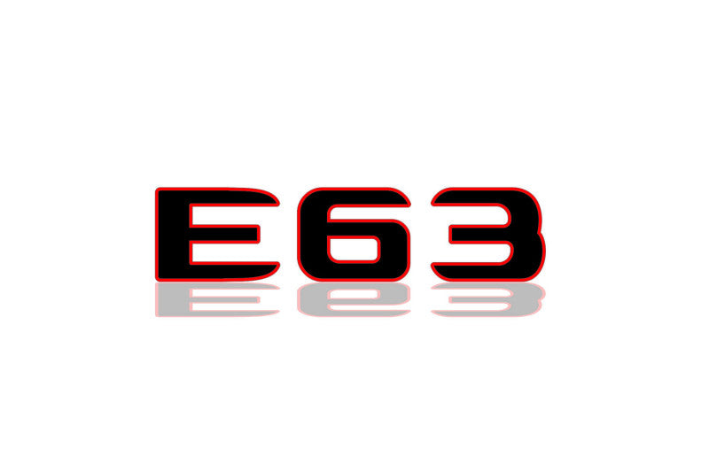 Mercedes tailgate trunk rear 3D emblem with E63 logo (type MIXT)