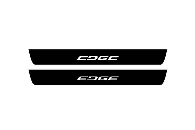 Ford Edge II 2014+ Led Door Sill Pro With Logo Edge (Premium Painting) Ford Led Door Sills PRO opdesign