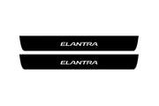 Hyundai Elantra VI AD 2016-2020 Led Door Sill Pro With Logo Elantra (Premium Painting) Hyundai Led Door Sills PRO opdesign