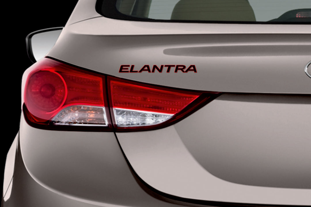 Hyundai Elantra V MD 2011-2016 tailgate trunk rear 3D emblem with Elantra logo (type MIXT) Hyundai emblems decoinfabric
