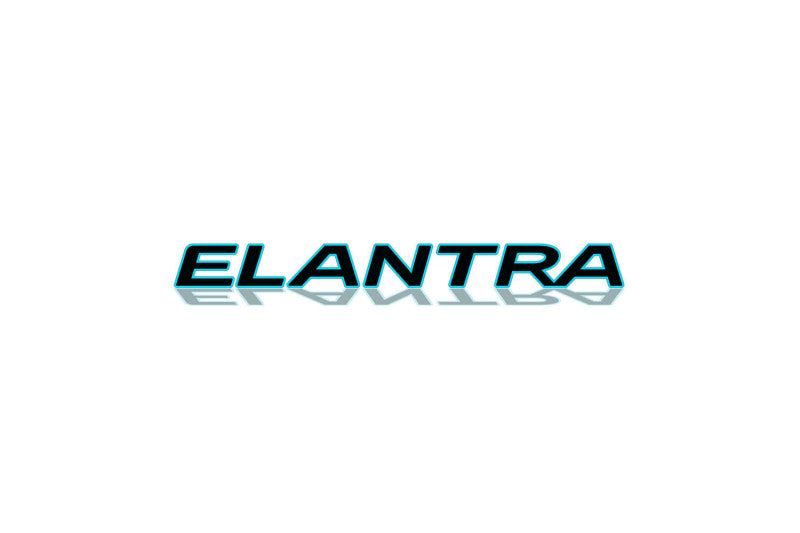 Hyundai Elantra V MD 2011-2016 tailgate trunk rear 3D emblem with Elantra logo (type MIXT) Hyundai emblems decoinfabric