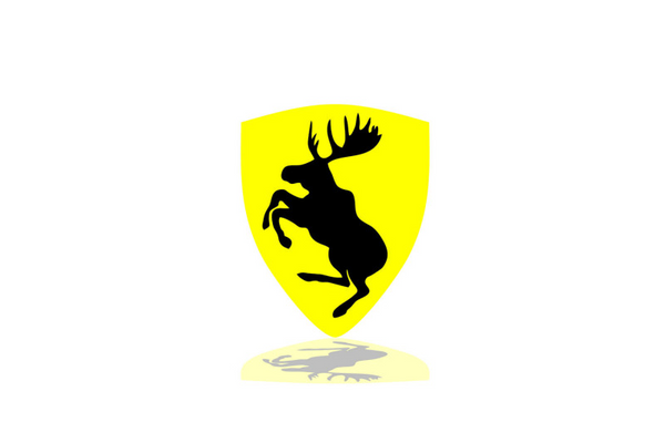 Volvo Radiator grille emblem with Volvo Elk logo