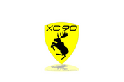 Volvo tailgate trunk rear emblem with Volvo XC90 II logo Volvo emblems decoinfabric YELLOW BLACK