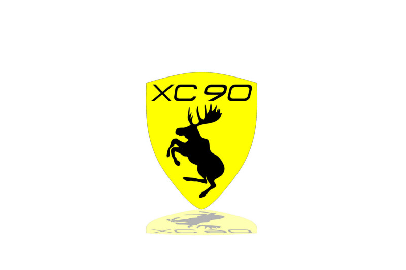 Volvo Emblem & Badges set with Volvo XC90 II logo Volvo emblems decoinfabric YELLOW BLACK