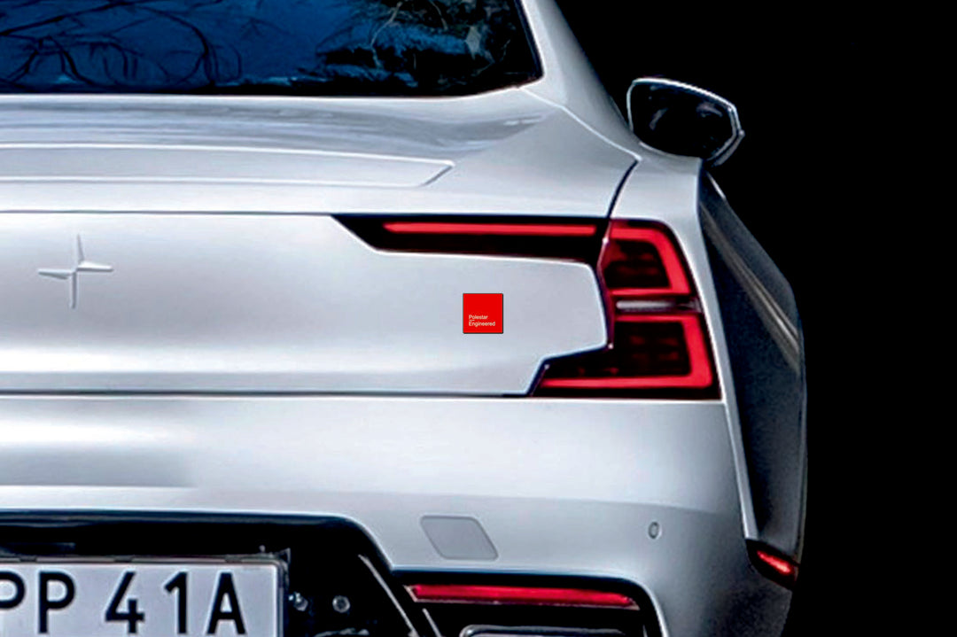 Polestar tailgate trunk rear emblem with Polestar Engineered logo Polestar emblems decoinfabric