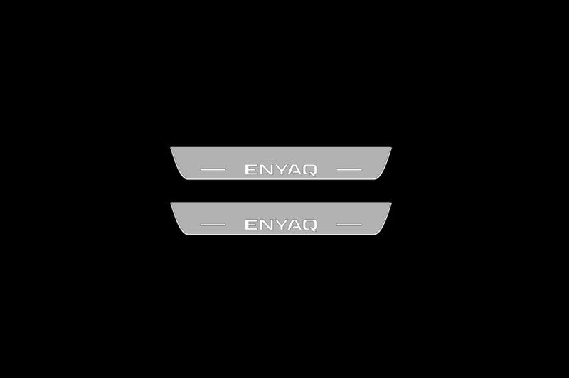 Skoda Enyaq 2020+ LED Door Sills PRO With Logo Enyaq Skoda Led Door Sills opdesign