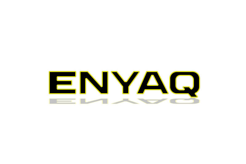 Skoda tailgate trunk rear 3D emblem with ENYAQ logo (type MIXT)