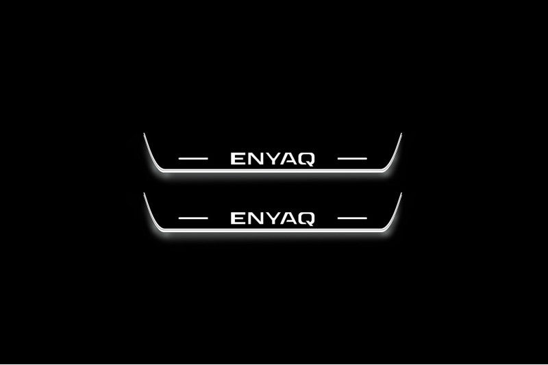Skoda Enyaq 2020+ LED Door Sills PRO With Logo Enyaq