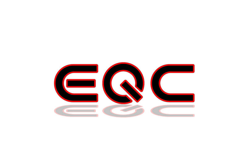 Mercedes tailgate trunk rear 3D emblem with EQC logo (type MIXT)