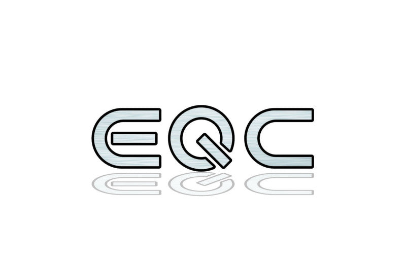 Mercedes tailgate trunk rear 3D emblem with EQC logo (type MIXT)