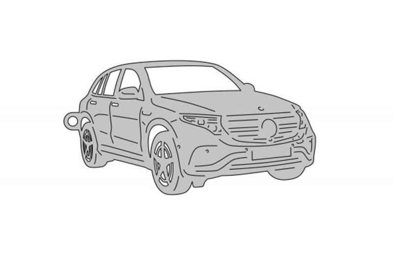 Car Keychain for Mercedes EQC 2019+ (type 3D) Keychains opdesign