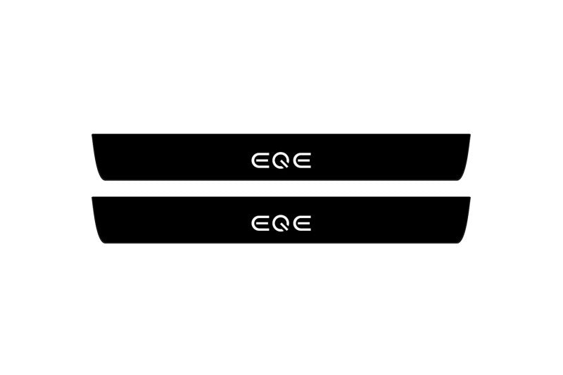 Mercedes EQE V295 2022+ Led Door Sill Pro With Logo EQE (Premium Painting) Mercedes Led Door Sills PRO opdesign