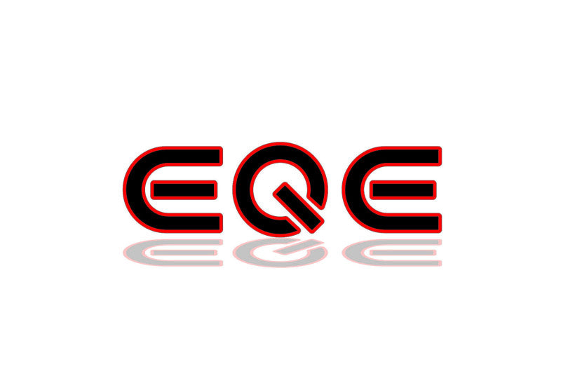 Mercedes tailgate trunk rear 3D emblem with EQE logo (type MIXT) Mercedes emblems decoinfabric
