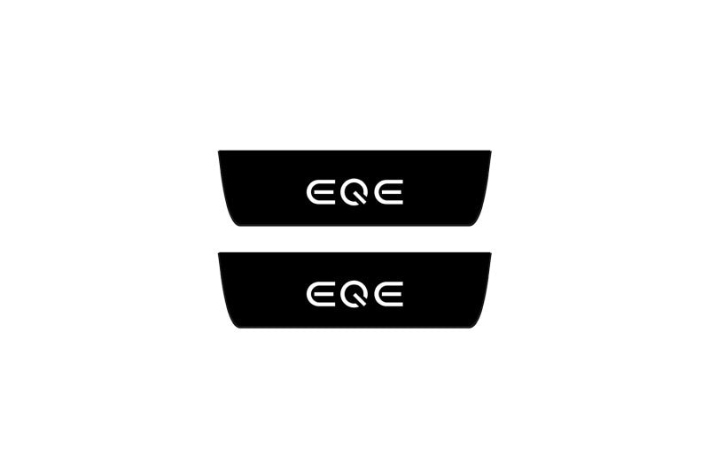 Mercedes EQE V295 2022+ Led Door Sill Pro With Logo EQE (Premium Painting) Mercedes Led Door Sills PRO opdesign