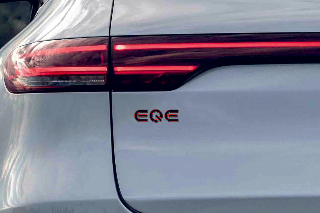 Mercedes tailgate trunk rear 3D emblem with EQE logo (type MIXT)
