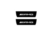 Mercedes EQE SUV 2022+ Led Door Sill Pro With Logo AMG (Premium Painting) Mercedes Led Door Sills PRO opdesign