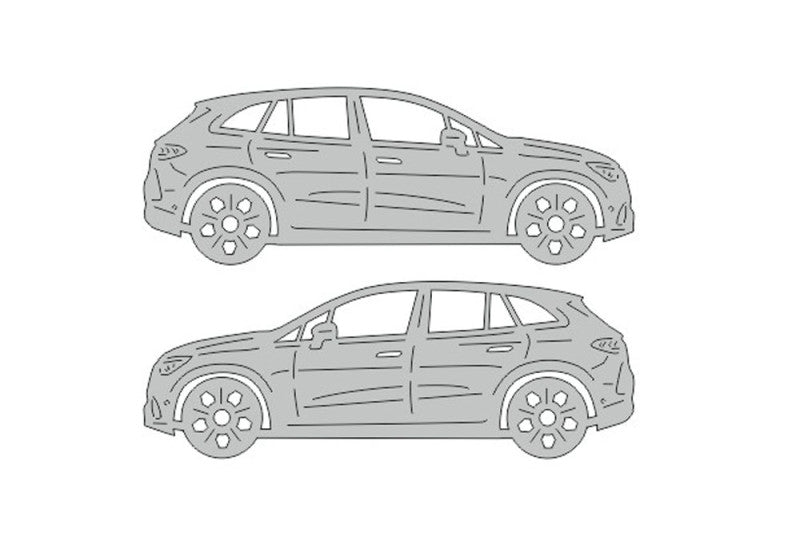 Mercedes EQE SUV (2022+) Floor Mat Emblem Set – Stainless Steel Badges Car Mats Badges Decoin