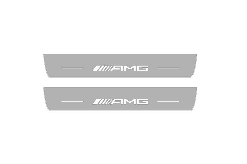 Mercedes EQE SUV 2022+ LED Door Sills PRO With Logo AMG