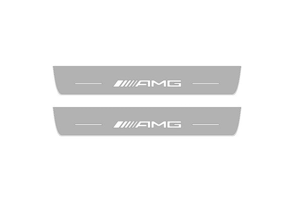 Mercedes EQE SUV 2022+ LED Door Sills PRO With Logo AMG