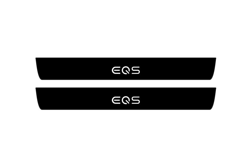 Mercedes EQS SUV 2022+ Led Door Sill Pro With Logo EQS (Premium Painting) Mercedes Led Door Sills PRO opdesign