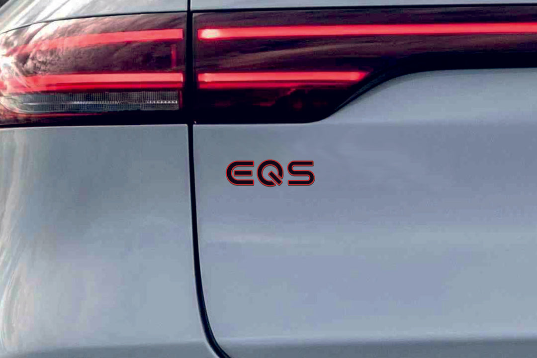Mercedes tailgate trunk rear 3D emblem with EQS logo (type MIXT)
