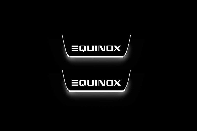 Chevrolet Equinox EV 2024+ Stainless Steel LED Door Sills – Equinox Logo