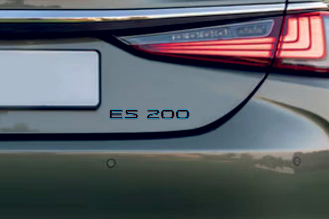 Lexus tailgate trunk rear 3D emblem with ES200 logo (type MIXT)
