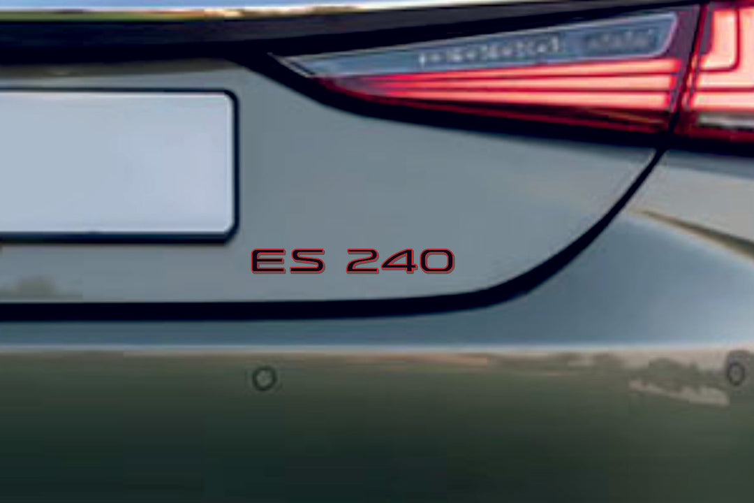 Lexus tailgate trunk rear 3D emblem with ES240 logo (type MIXT) Lexus emblems decoinfabric