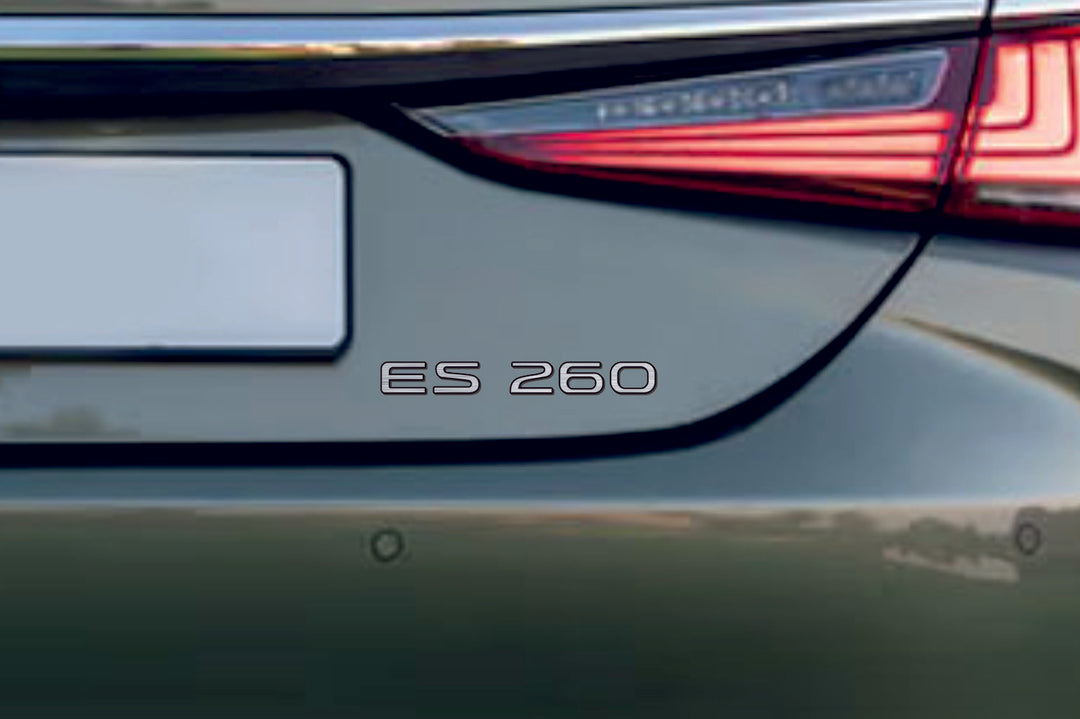 Lexus tailgate trunk rear 3D emblem with ES260 logo (type MIXT) Lexus emblems decoinfabric