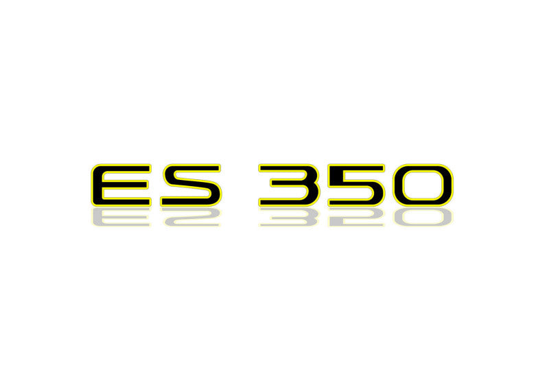 Lexus tailgate trunk rear 3D emblem with ES350 logo (type MIXT) Lexus emblems decoinfabric