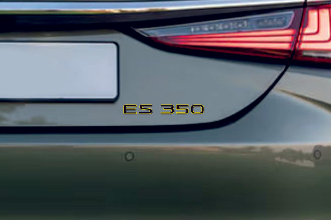 Lexus tailgate trunk rear 3D emblem with ES350 logo (type MIXT) Lexus emblems decoinfabric