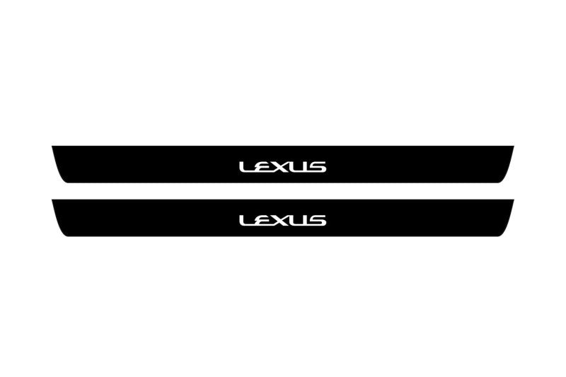 Lexus ES VII 2018+ Led Door Sill Pro With Logo Lexus (Premium Painting) Lexus Led Door Sills PRO opdesign