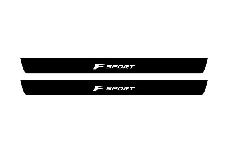 Lexus ES VII 2018+ Led Door Sill Pro With Logo F Sport (Premium Painting) Lexus Led Door Sills PRO opdesign