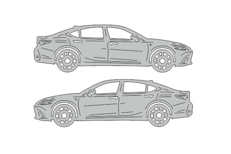 Lexus ES VII (2018+) Floor Mat Emblem Set – Stainless Steel Badges Car Mats Badges Decoin