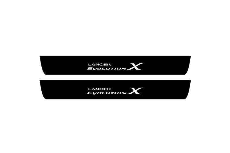 Mitsubishi Lancer X 2007-2017 Led Door Sill Pro With Logo Lancer Evolution X (Premium Painting) Mitsubishi Led Door Sills PRO opdesign