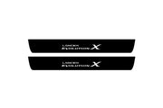 Mitsubishi Lancer X 2007-2017 Led Door Sill Pro With Logo Lancer Evolution X (Premium Painting) Mitsubishi Led Door Sills PRO opdesign