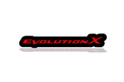 Mitsubishi Illuminated LED Radiator Grille Emblems and Badges with Evolution X logo Mitsubishi Led Emblems decoinfabric