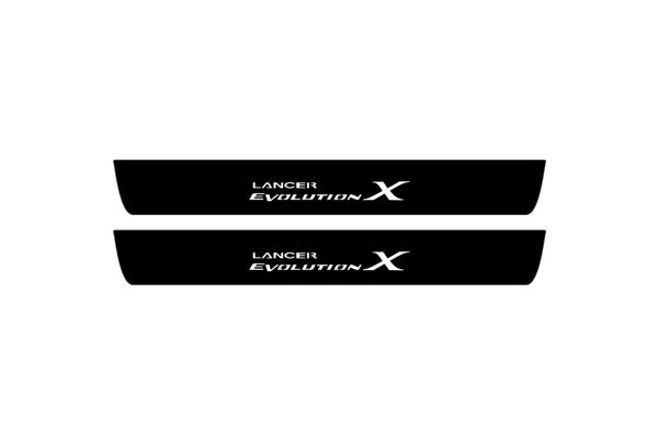 Mitsubishi Lancer X 2007-2017 Led Door Sill Pro With Logo Lancer Evolution X (Premium Painting)