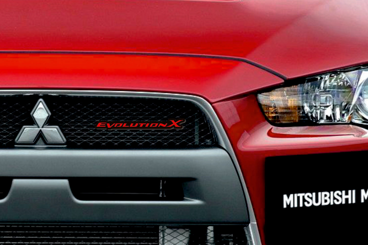 Mitsubishi Emblem & Badge Set - Grille and Tailgate Evolution X logo Mitsubishi emblems decoinfabric