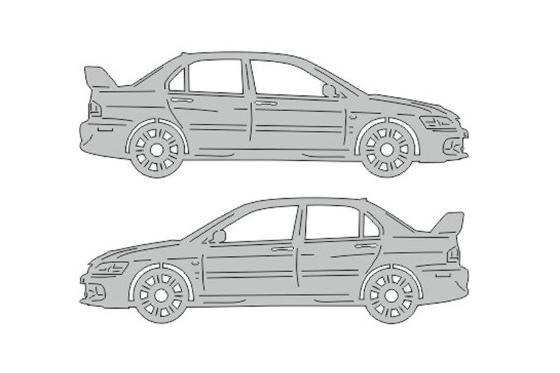 Mitsubishi Lancer Evolution VIII-IX (2003-2007) Floor Mat Emblem Set – Stainless Steel Badges Car Mats Badges Decoin