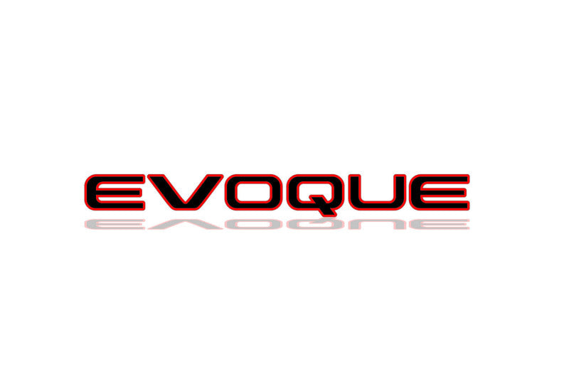 Range Rover tailgate trunk rear 3D emblem with Evoque logo (type MIXT) Range Rover emblems decoinfabric