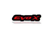 Mitsubishi Illuminated LED Radiator Grille Emblems and Badges with Evo X logo Mitsubishi Led Emblems decoinfabric