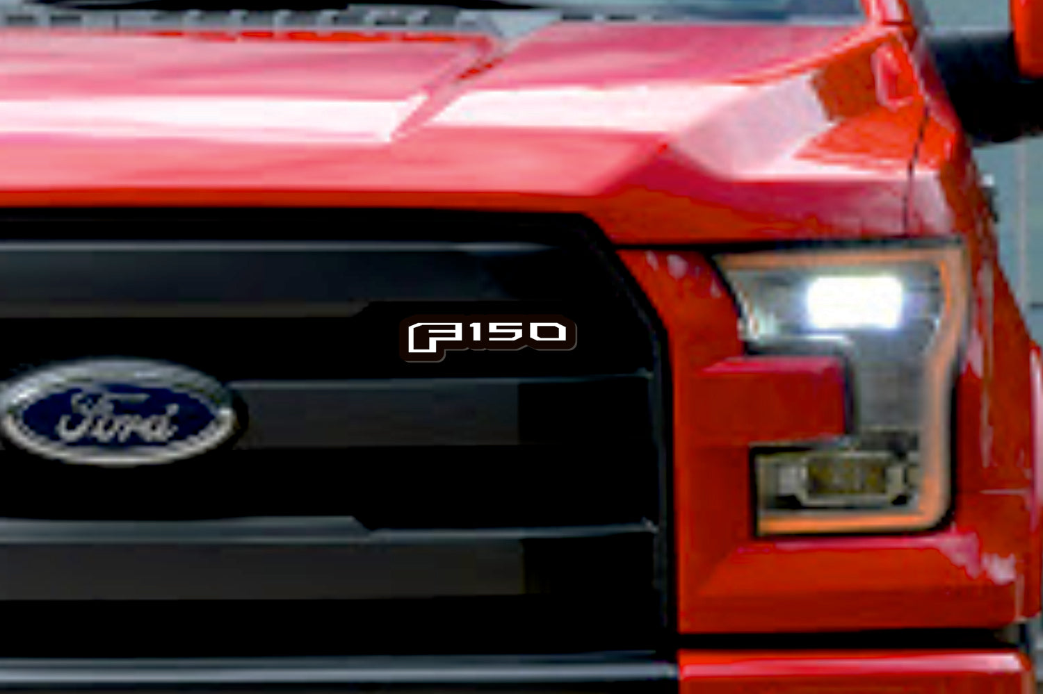 Ford Illuminated LED Radiator Grille Emblems and Badges with F150 logo Ford Led Emblems decoinfabric