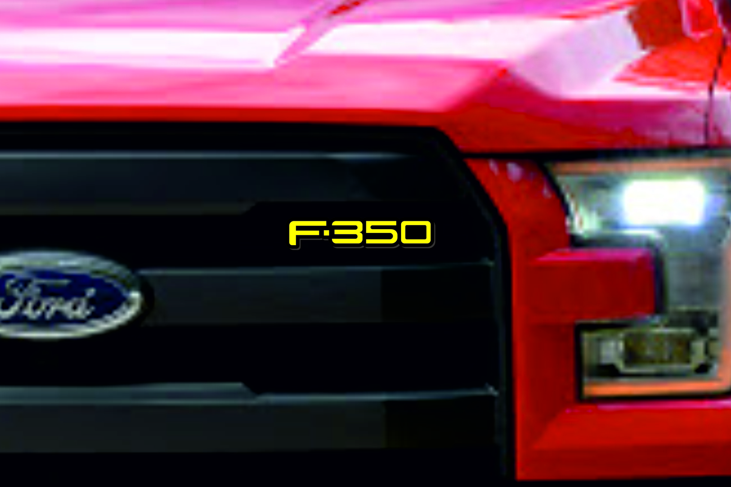 Ford Radiator grille emblem with F-350 logo