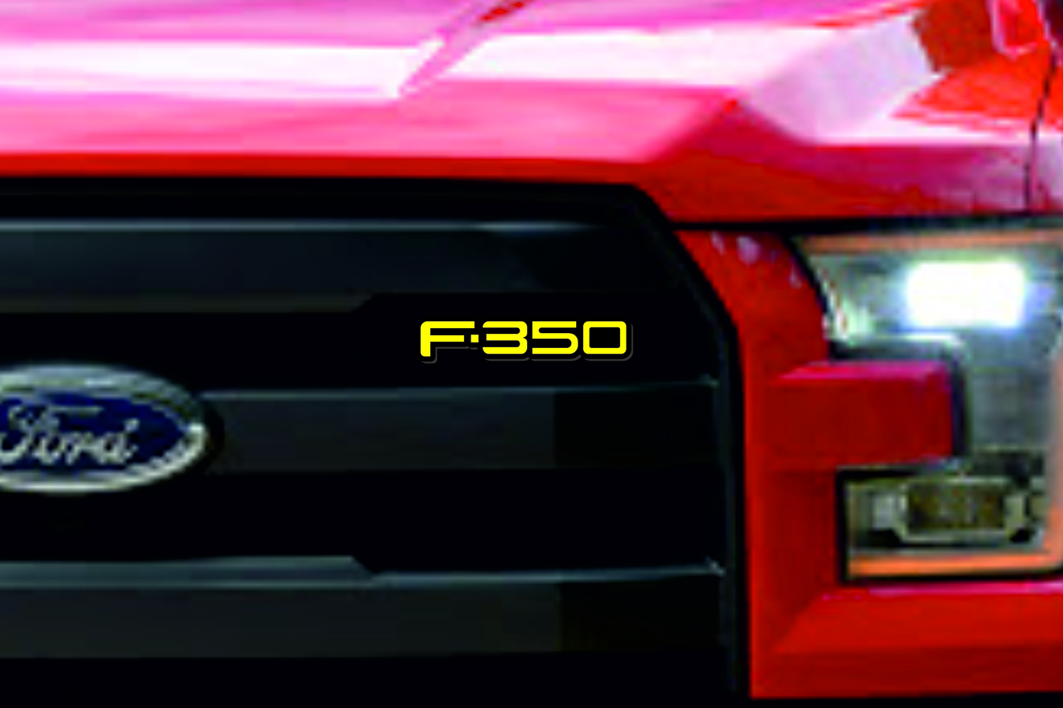 Ford Emblem & Badge Set - Grille and Tailgate F-350 logo Ford emblems decoinfabric