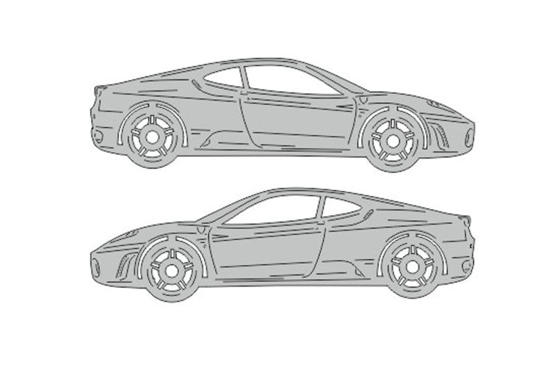 Ferrari F430 (2004-2009) Floor Mat Emblem Set – Stainless Steel Badges Car Mats Badges Decoin