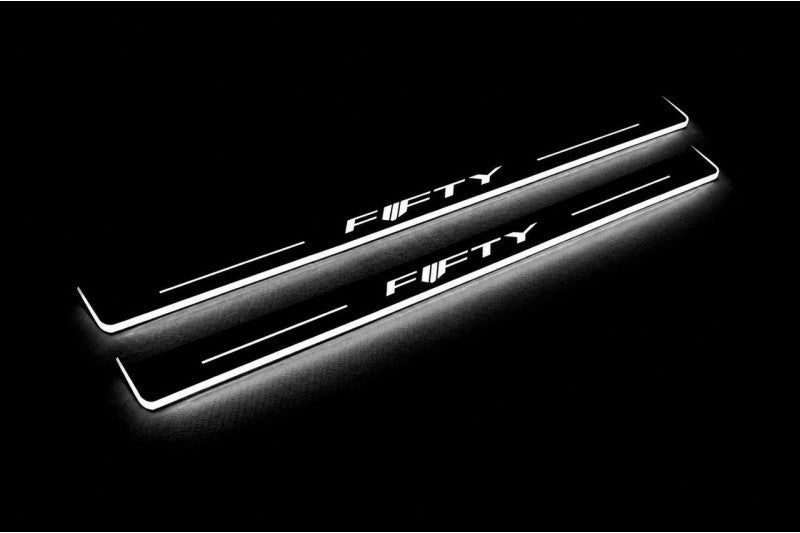 Chevrolet Camaro VI 2016+ Auto Door Sills With Fifty Logo